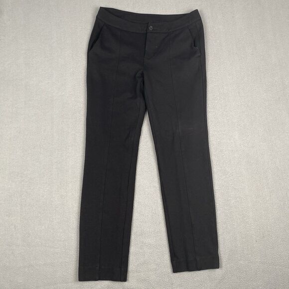 Cabi Pants Womens 8 Navy Blue Capote Trouser Classic Mid Rise Flat Front Stretch - Picture 11 of 14